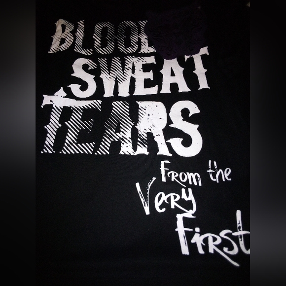 BLAC LABEL Gothic Graphic Embroidered Long Sleeve Exposed Hem Shirt Men's 4X Blk - Picture 3 of 14